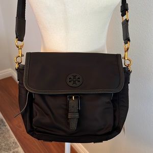 Tory Burch Scout Nylon Crossbody Bag Black